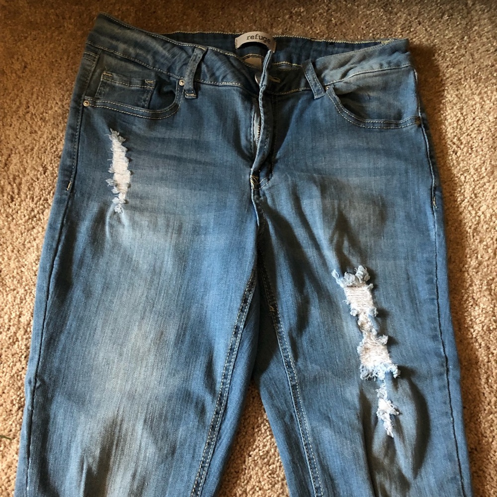 Distressed jeans